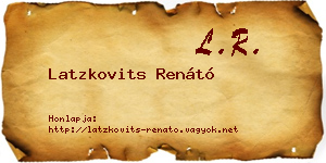 Latzkovits Renátó névjegykártya