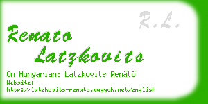 renato latzkovits business card