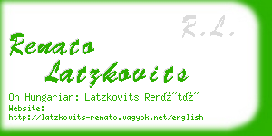 renato latzkovits business card